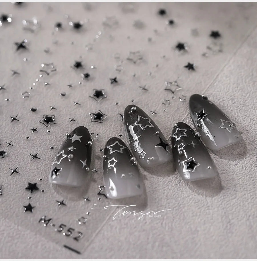 Luxury Star Nail Art Stickers for Elegant Nail Designs