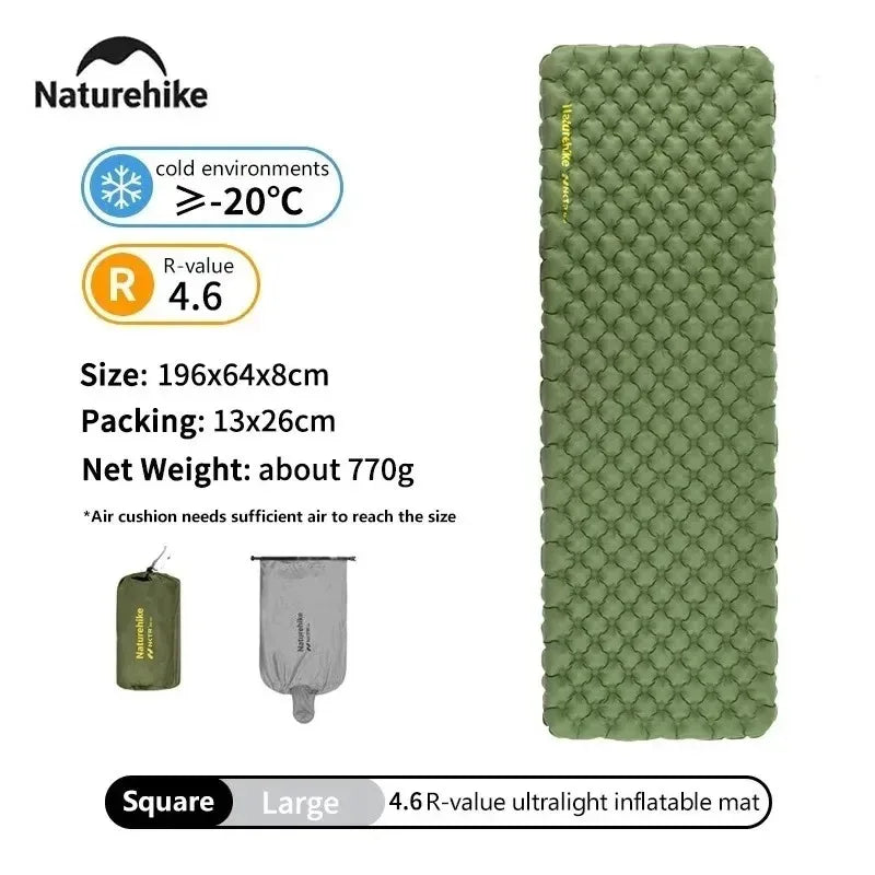 Naturehike Insulated Inflatable Sleeping Pad For Outdoor Camping