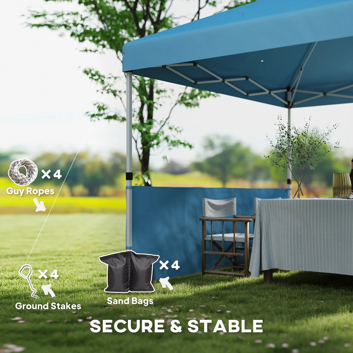 Outsunny Pop Up Canopy Tent With Sidewalls For Outdoor Gatherings