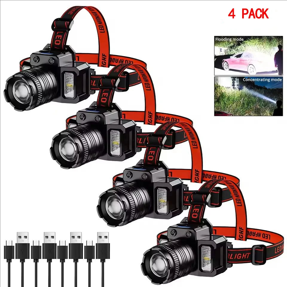 Rechargeable LED Sensor Headlamp for Camping and Outdoor Use