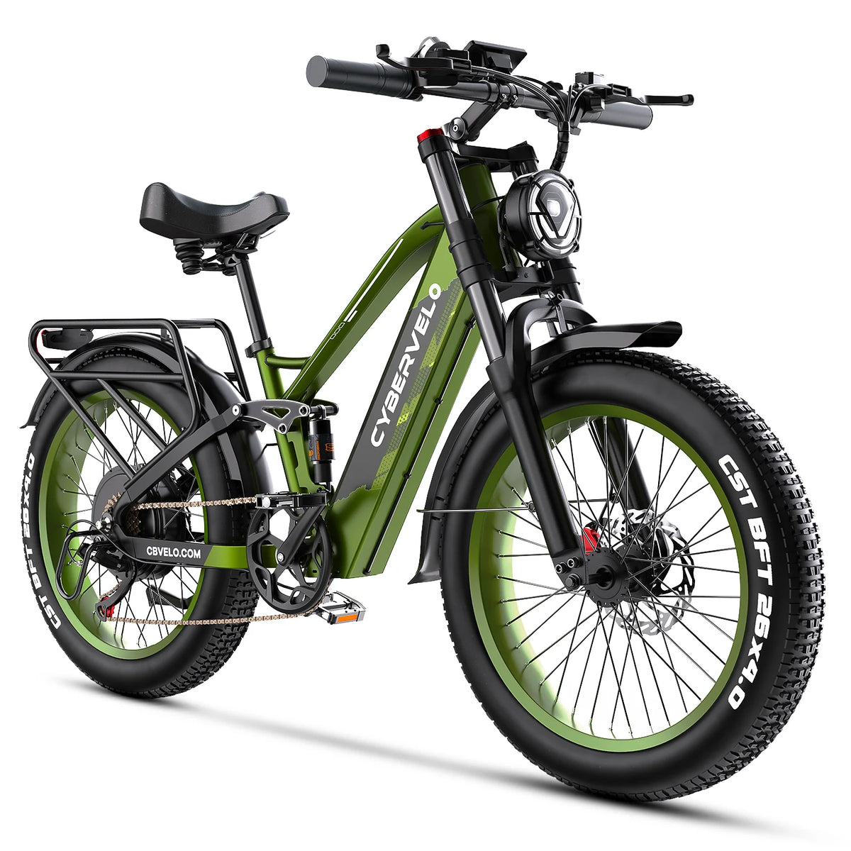 Cybervelo Peak Power Fat Tire Electric Mountain Commuter Bike