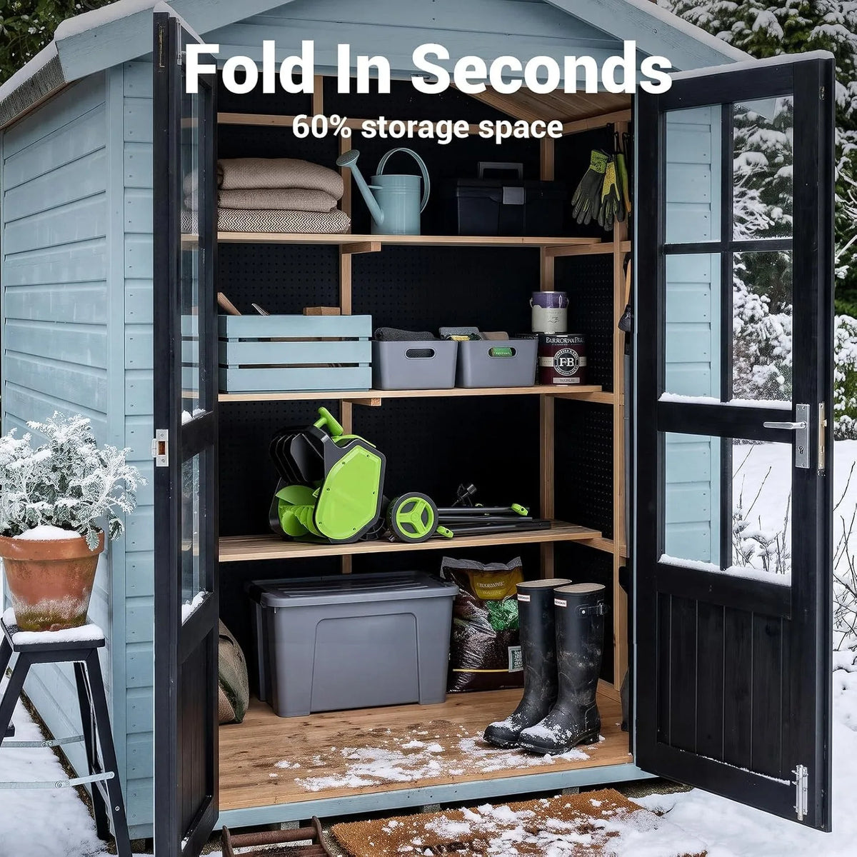Deli Corded Electric Snow Shovel With Wheels Dual Safety Switch