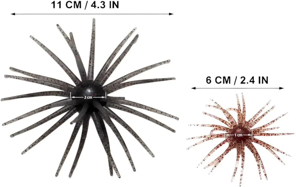Soft Plastic Urchin Fishing Lures for Bass Trout and Crappie