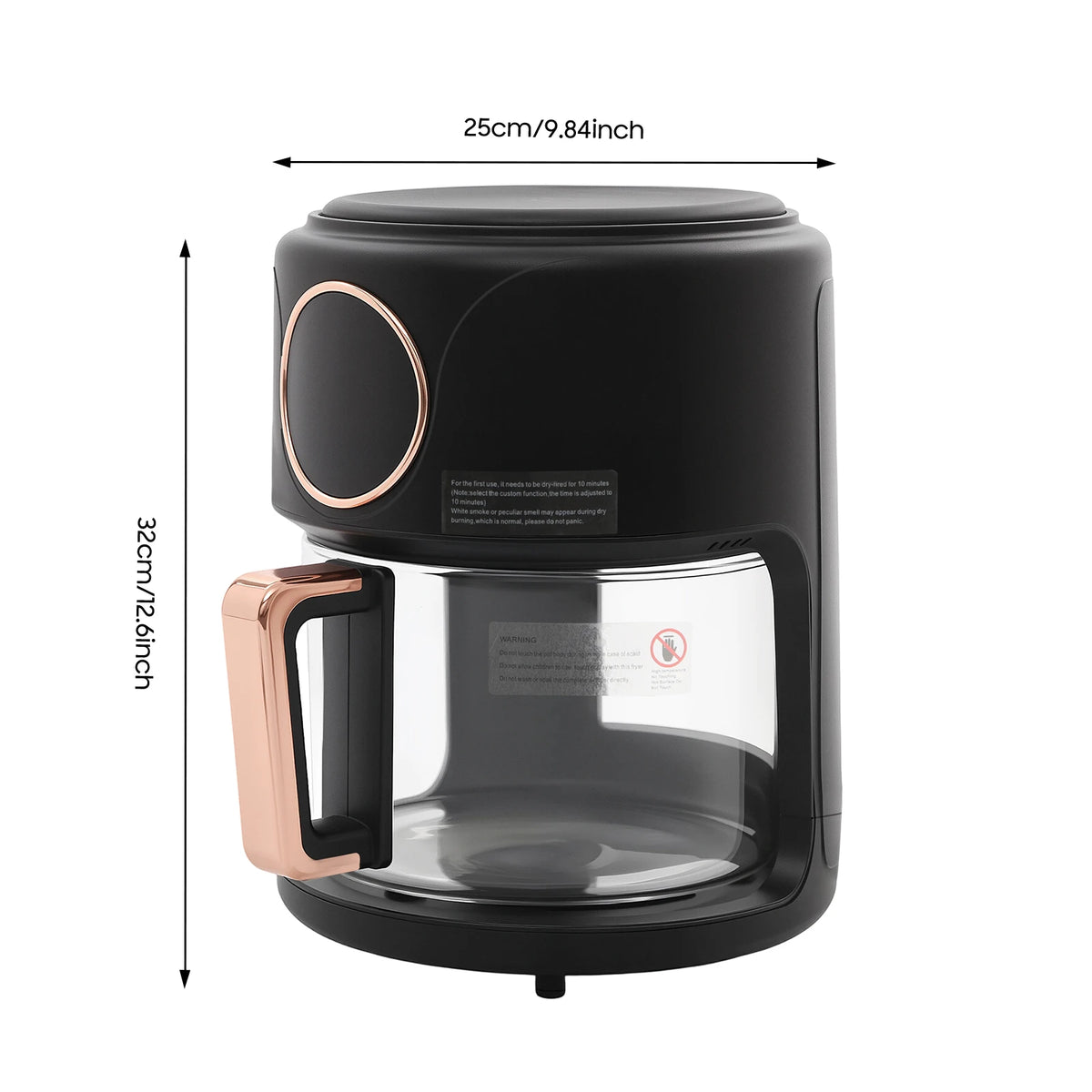 Digital Air Fryer With Eight Presets And Glass Viewing Window