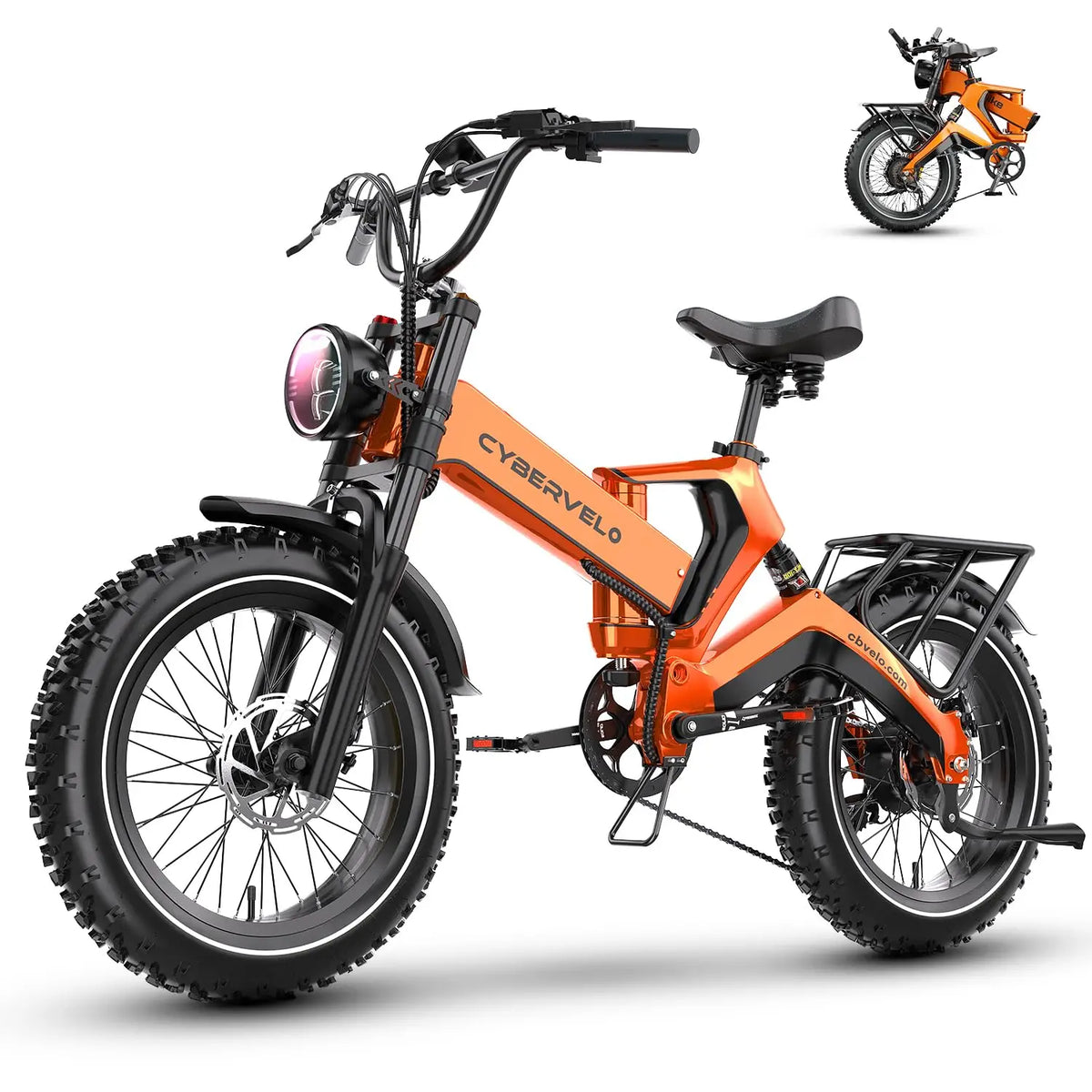 Cybervelo Foldable Fat Tire Electric Bike With 2000W Motor