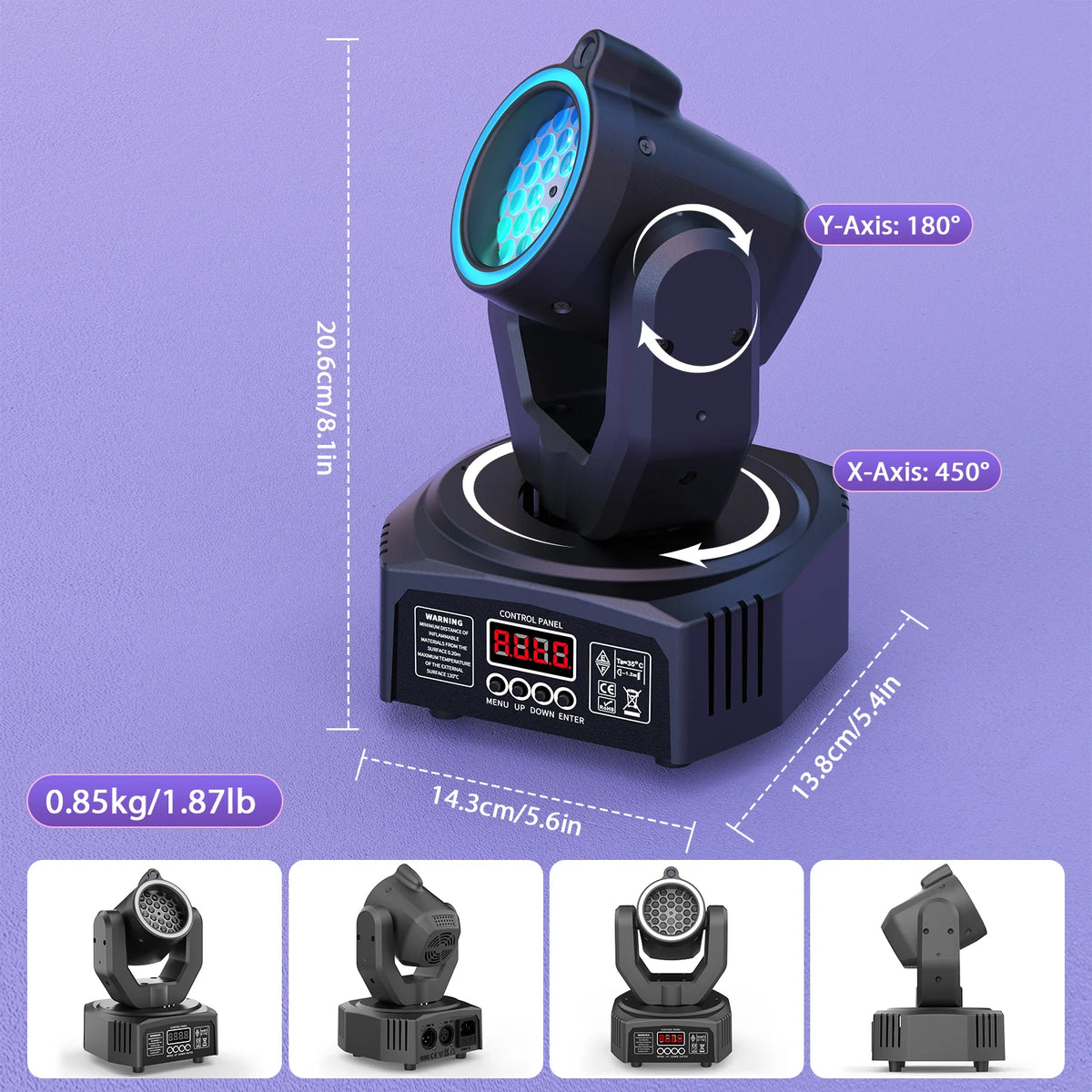 U'King RGB Beam Moving Head Light With DMX Strobe Effects
