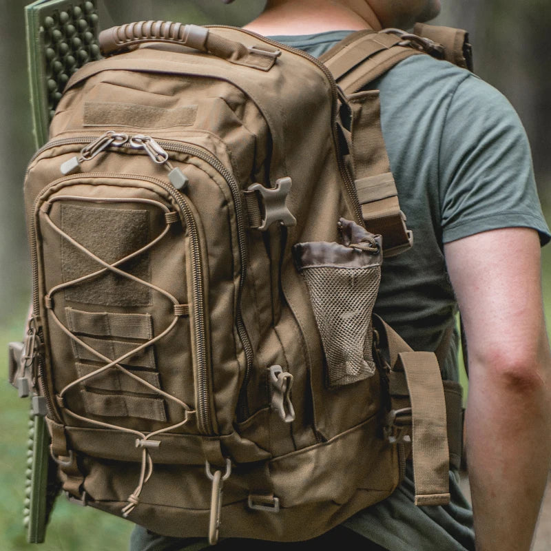LQARMY Durable Nylon Tactical Backpack For Hiking And Camping