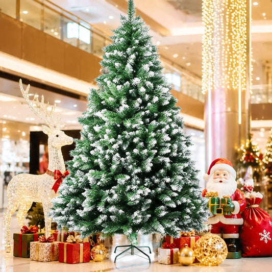 Snow Flocked Artificial Christmas Tree For Indoor Holiday Decoration
