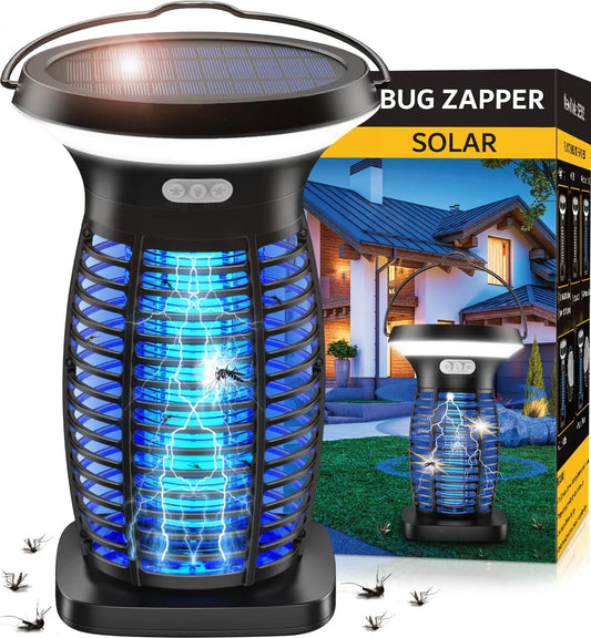 Solar Bug Zapper With UV Light For Outdoor Mosquito Control