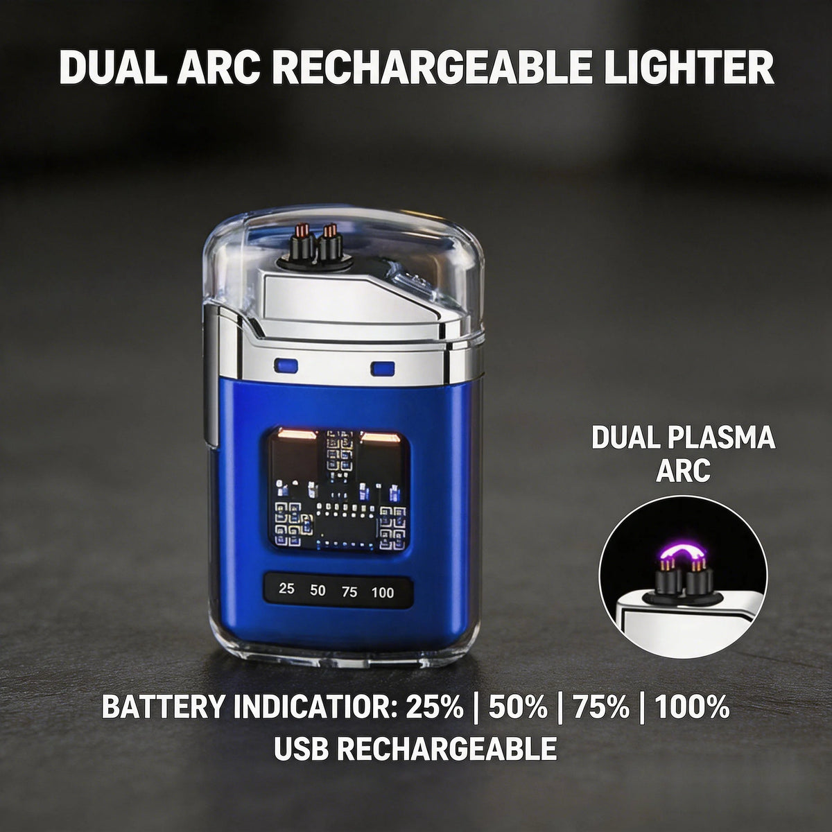 Windproof Waterproof Electric Arc Lighter For Outdoor Use