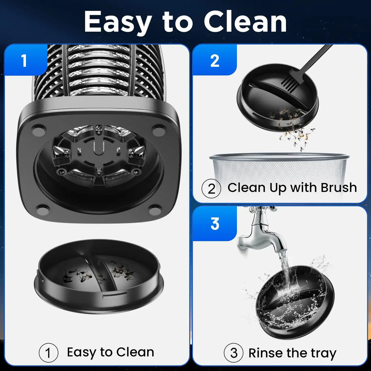 Solar Bug Zapper With UV Light For Outdoor Mosquito Control