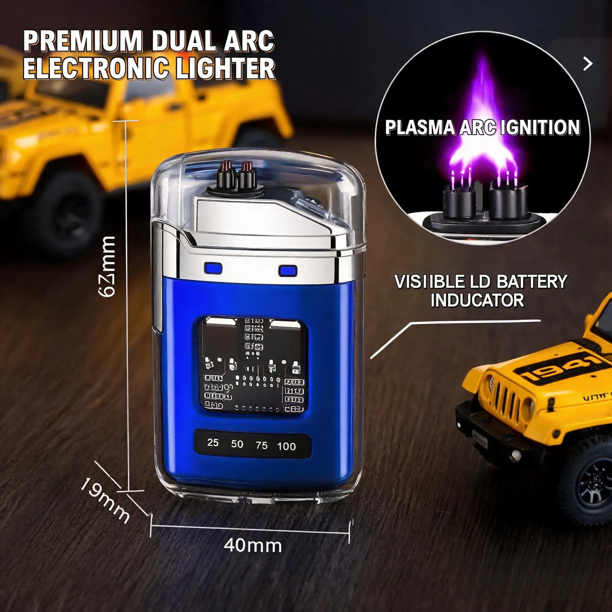 Windproof Waterproof Electric Arc Lighter For Outdoor Use