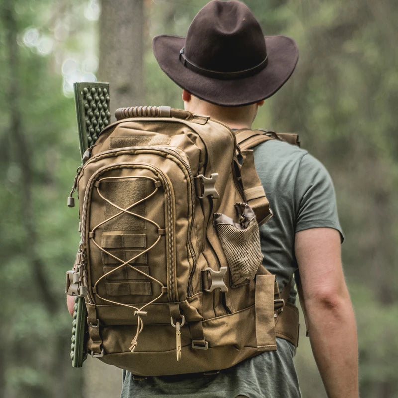 LQARMY Durable Nylon Tactical Backpack For Hiking And Camping