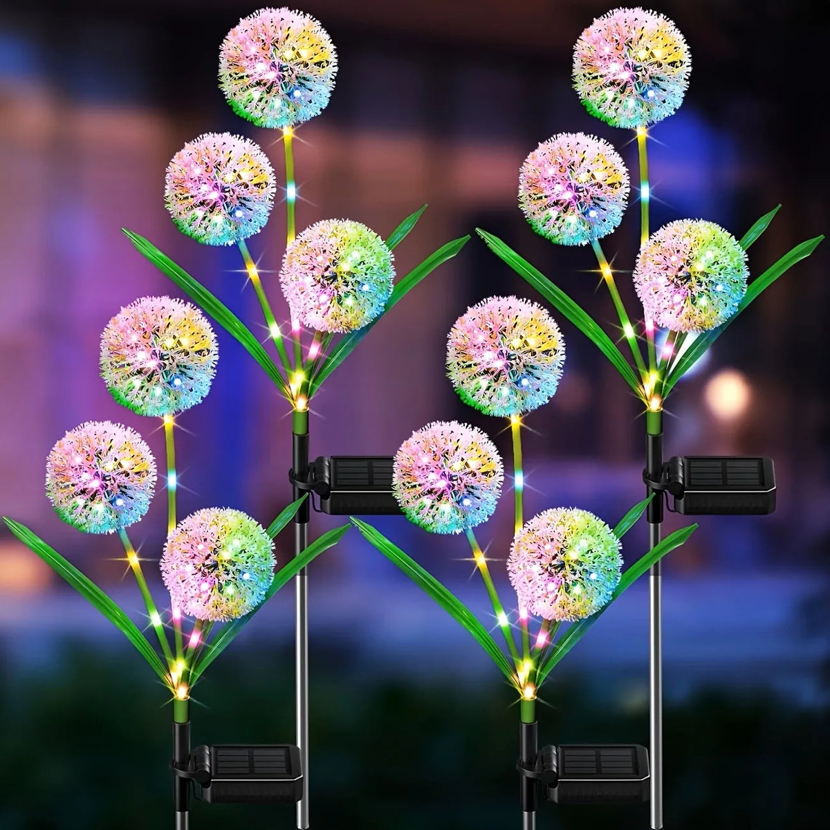 Solar LED Dandelion Garden Ground Lights for Outdoor Decor