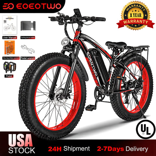 EOEOTWO Electric Mountain Bike With Removable Battery And Disc Brakes