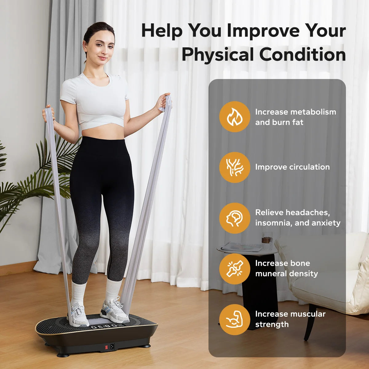Merach Vibration Plate Exercise Machine For Whole Body Fitness Workout