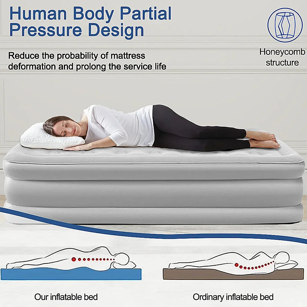 Automatic Inflatable Camping Mattress With Built In Fast Inflator Pump