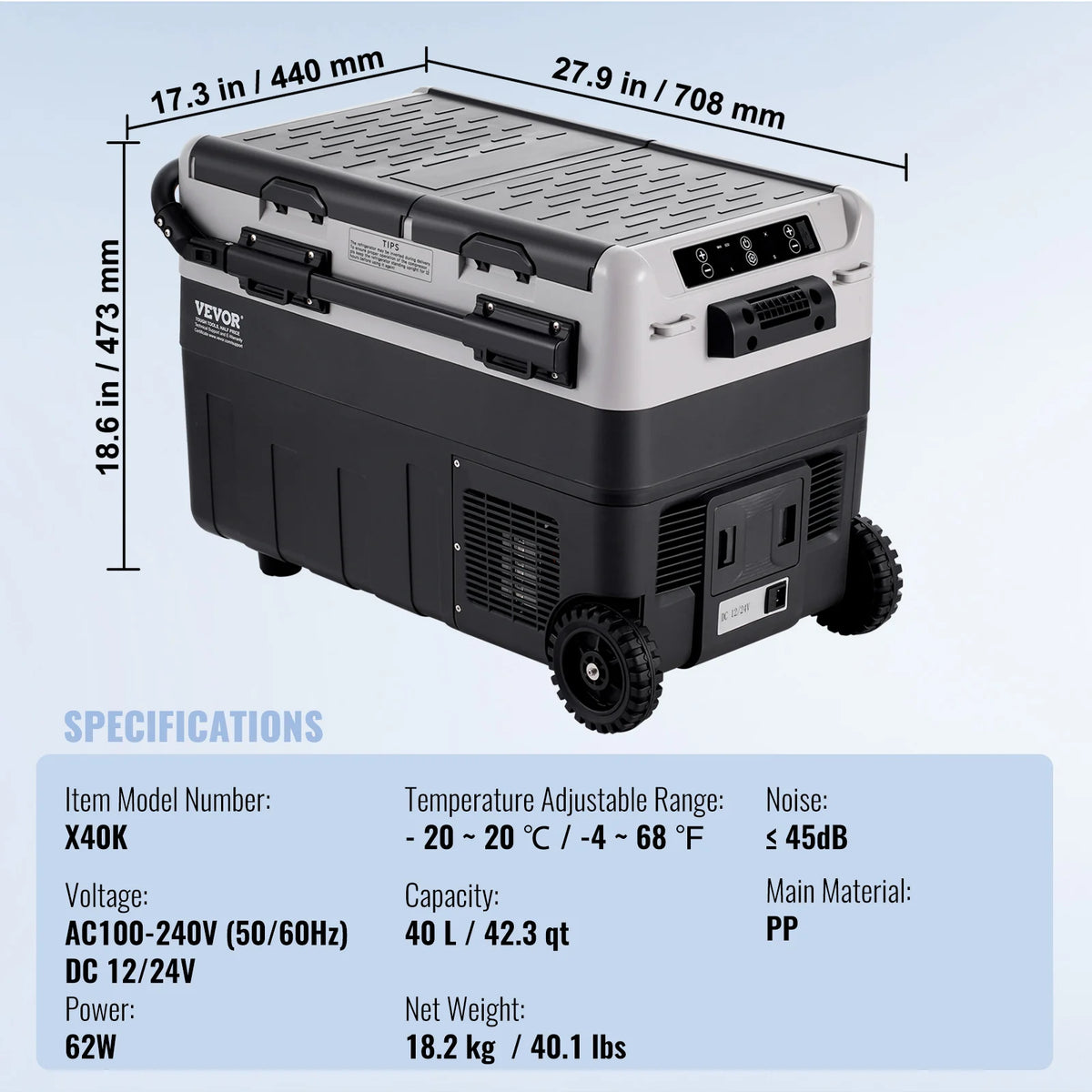 SucceBuy Portable Car Refrigerator Dual Zone Compressor Freezer Cooler