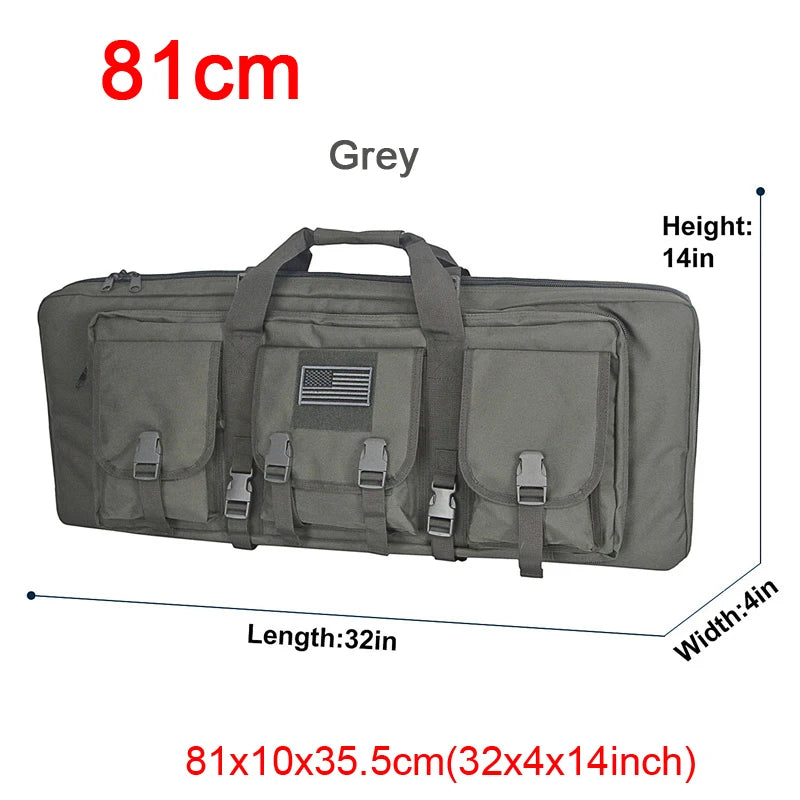 LQARMY Tactical Double Rifle Case Molle Hunting Airsoft Gun Bag