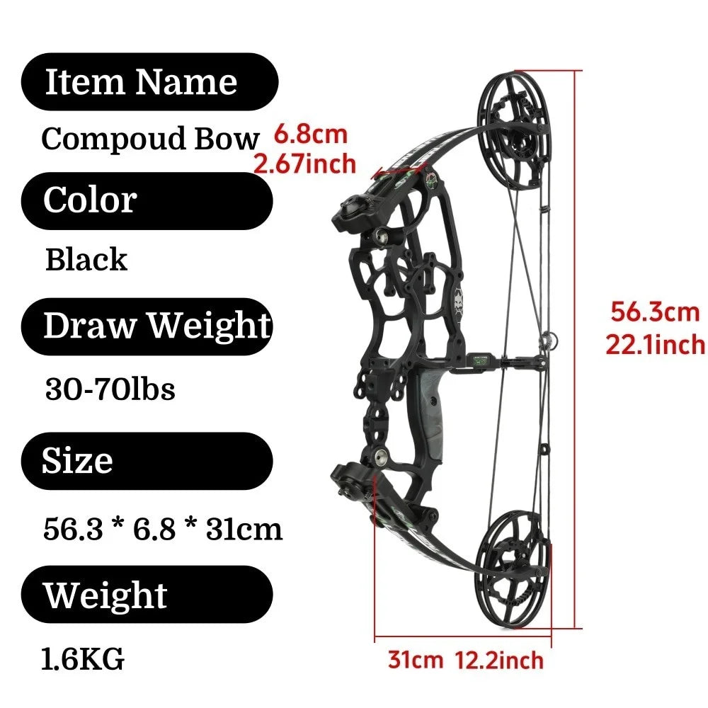 Adjustable Compound Bow Archery Set For Hunting And Target Shooting