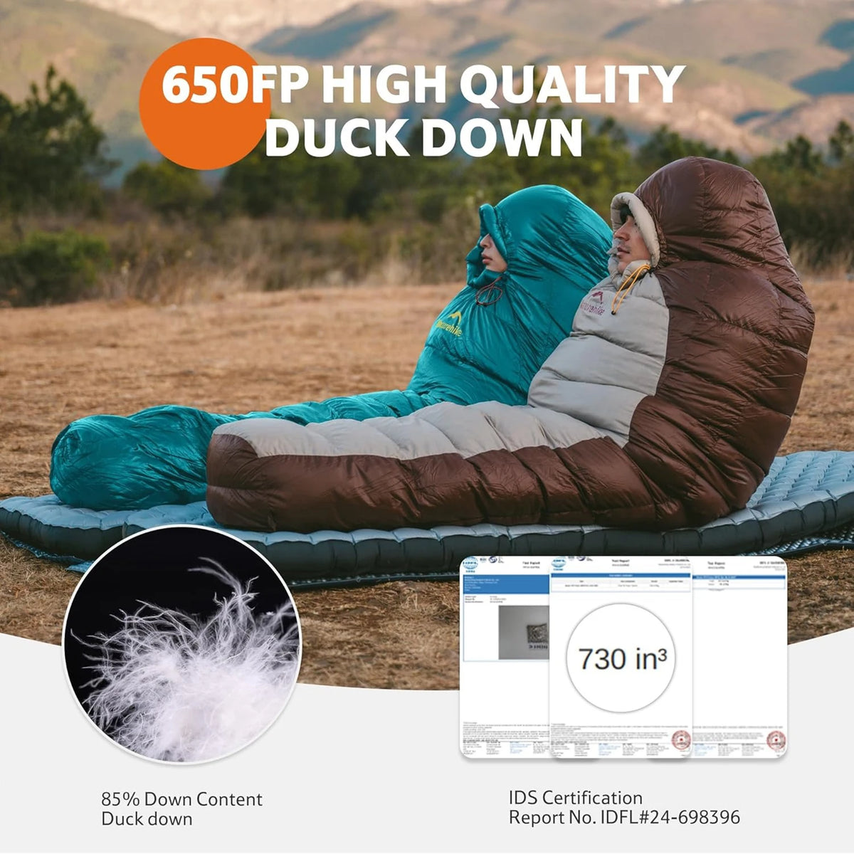 Naturehike Snowbird Duck Down Mummy Sleeping Bag For Outdoor Travel