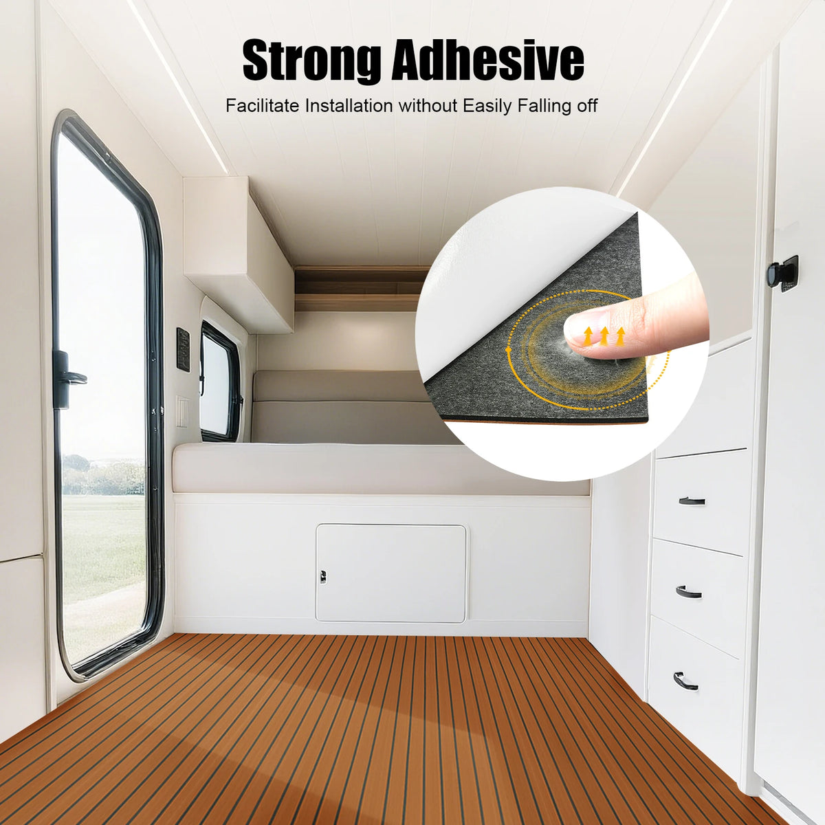 Self Adhesive EVA Foam Marine Flooring Faux Teak Decking Mat
