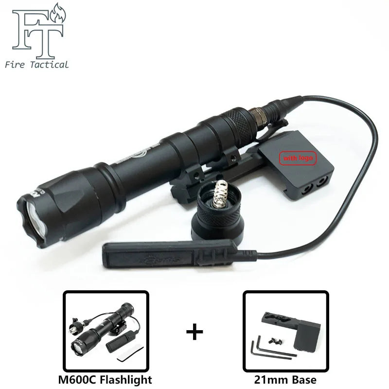 Tactical SF M600C M600B M300B M300C Flashlight Gun Light Ar15 Hunting Tools Lamp M300 M600 Scout Light with Short Style Ml-ok/21mm Picatinny Rail Base