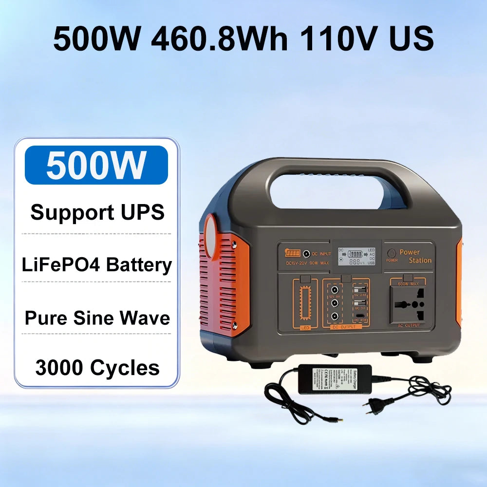 GaiaRay Portable Power Station With LiFePO4 Battery For Camping