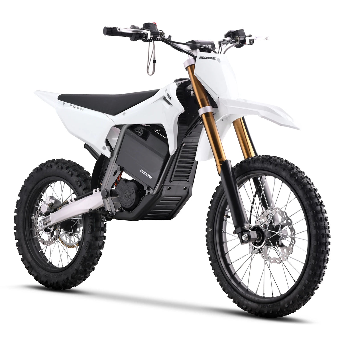 KOOZ HP131E-L 72V 8000W Adult Electric Dirt Bike, Electric Motorcycle for Adult, Max Speed 56MPH, 35AH Lithium Battery, 19"/16" Knobby Off Road Tires, Hydraulic Brakes, Dual Shock Absorber, UL2272, SGS Certified