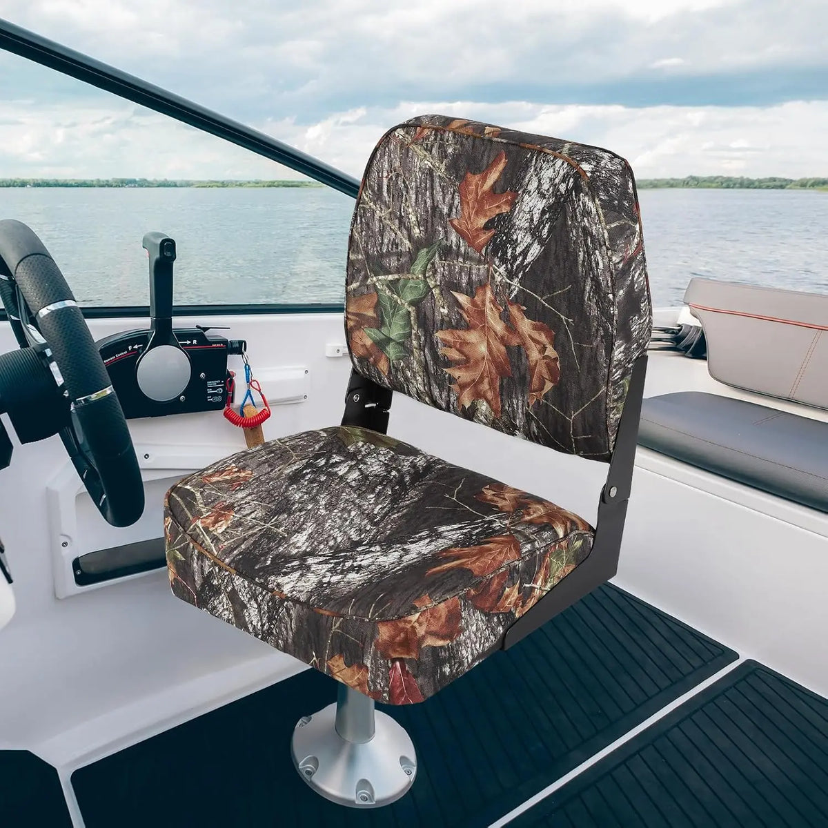 Low Back Folding Boat Seats With Waterproof Upholstery And Padding