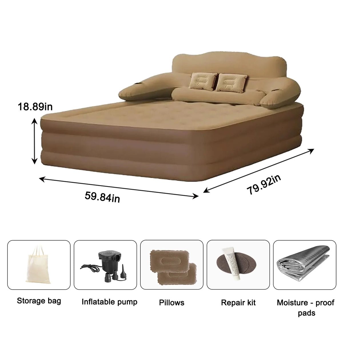 Automatic Inflatable Camping Mattress With Built In Fast Inflator Pump