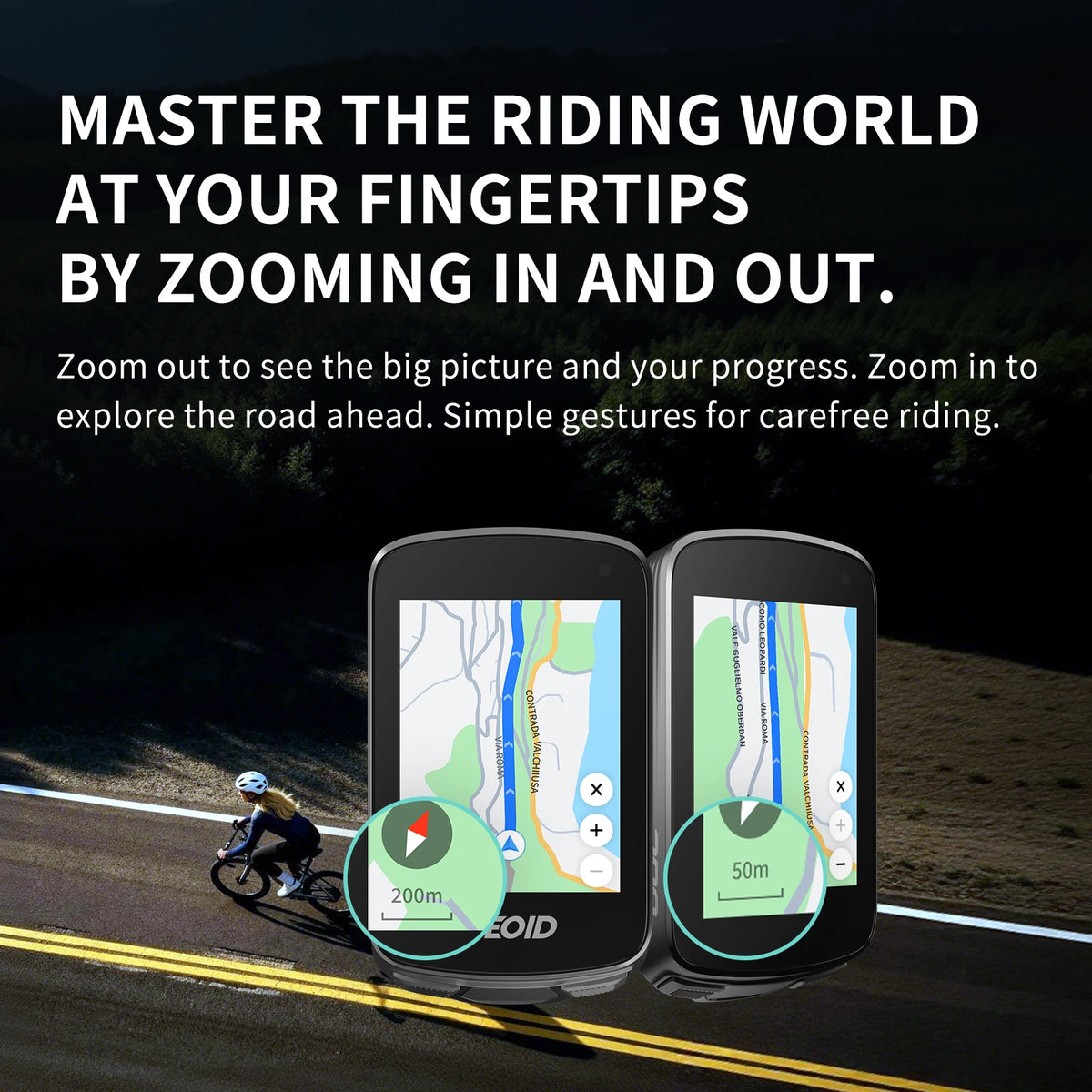 GEOID CC700 Pro GPS Bicycle Computer With Touchscreen Navigation