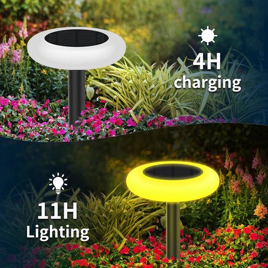 Intelamp Outdoor Solar Pathway Lights For Garden Walkways