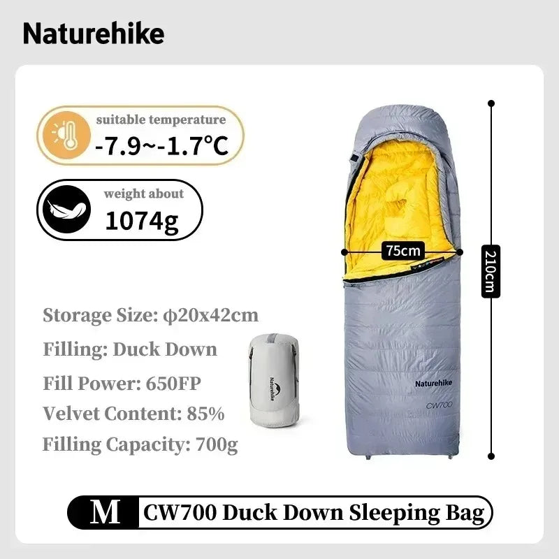 Naturehike CW700 Ultralight Duck Down Winter Sleeping Bag