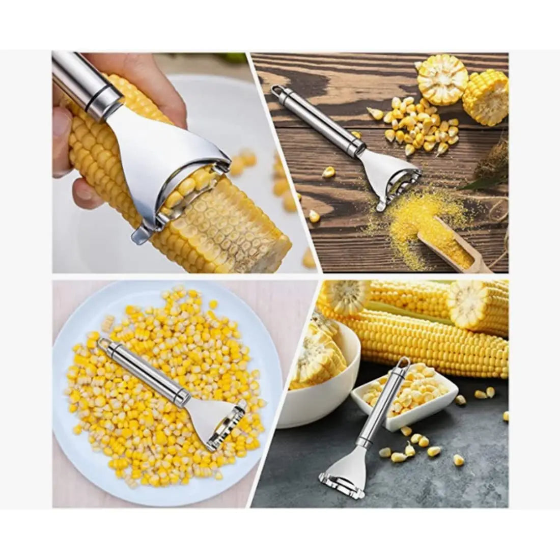 Stainless Steel Y Shaped Corn Peeler With Kernel Remover Tool