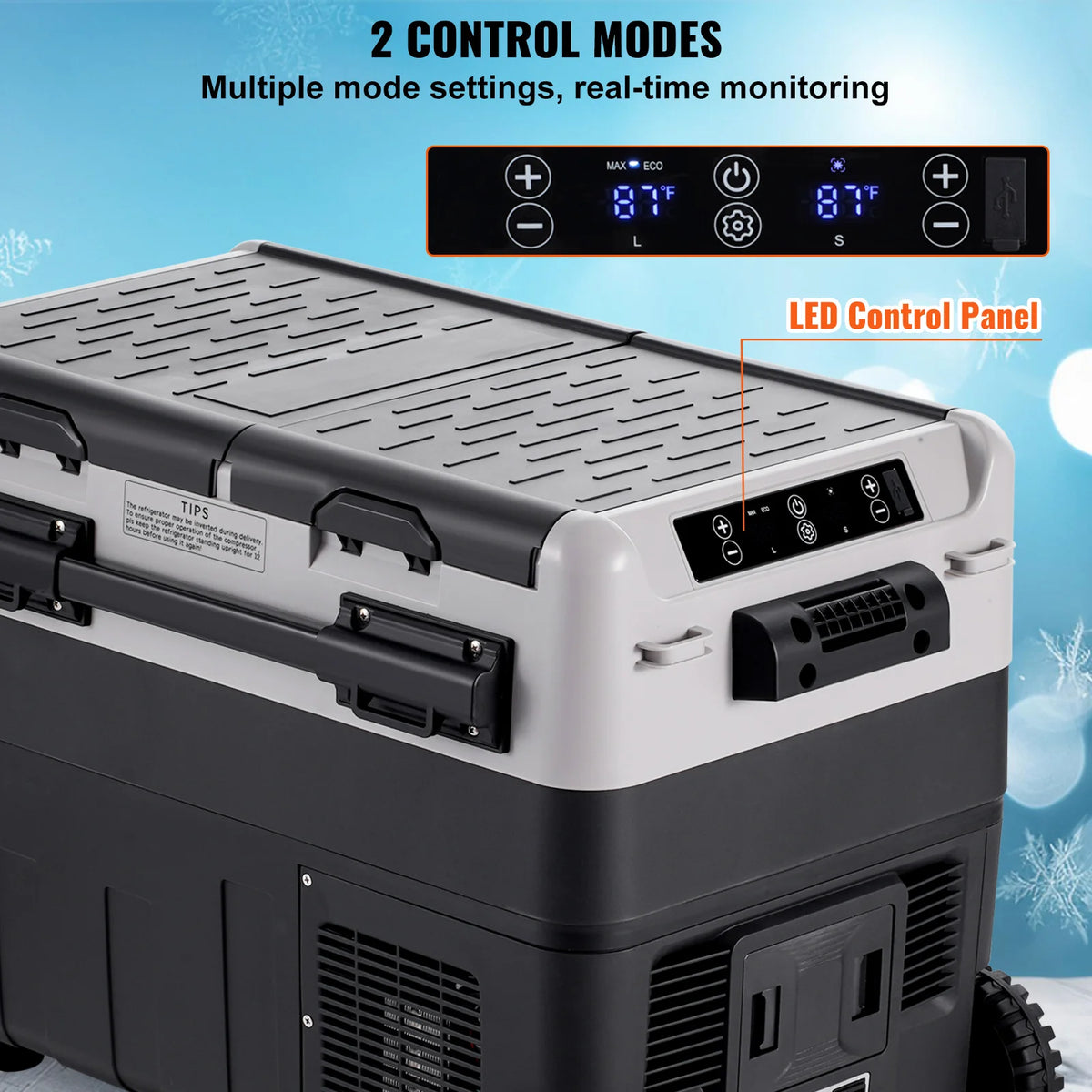 SucceBuy Portable Car Refrigerator Dual Zone Compressor Freezer Cooler