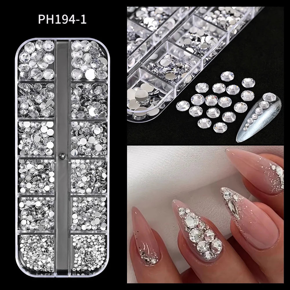 AB Crystal Nail Art Rhinestones Kit With Application Tools