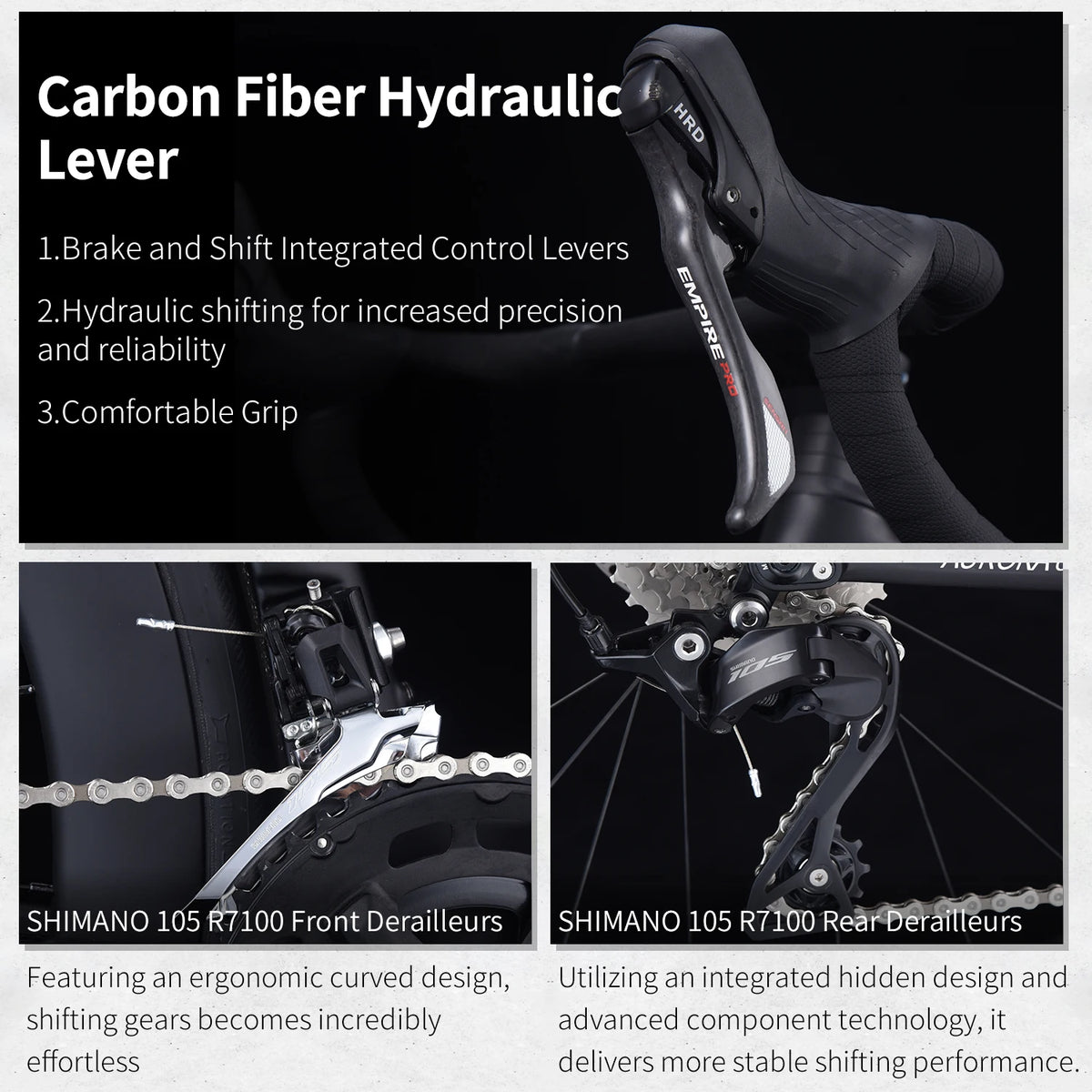 SAVA Carbon Fiber Road Bike With Shimano R7100 Components