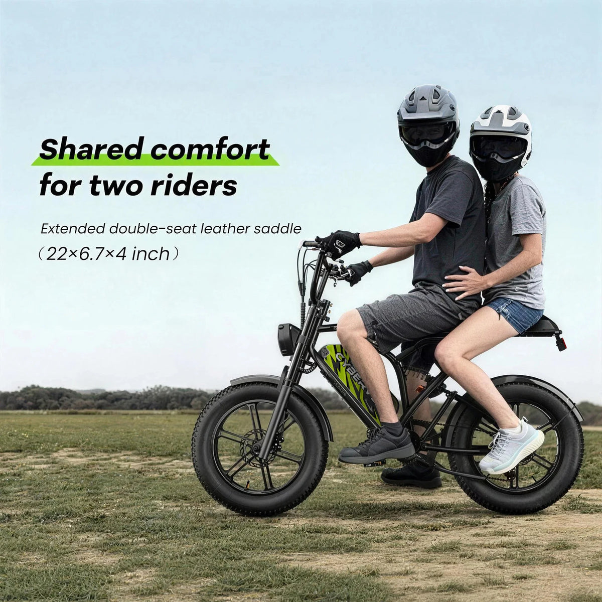 Cybervelo 1000W Fat Tire Electric Dirt Bike Off Road Ebike