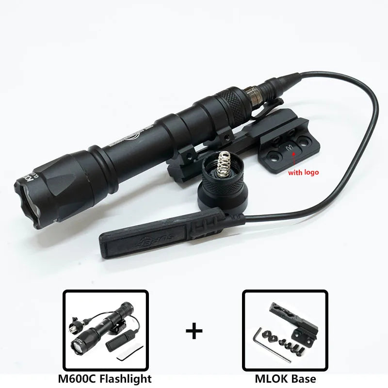 Tactical SF M600C M600B M300B M300C Flashlight Gun Light Ar15 Hunting Tools Lamp M300 M600 Scout Light with Short Style Ml-ok/21mm Picatinny Rail Base