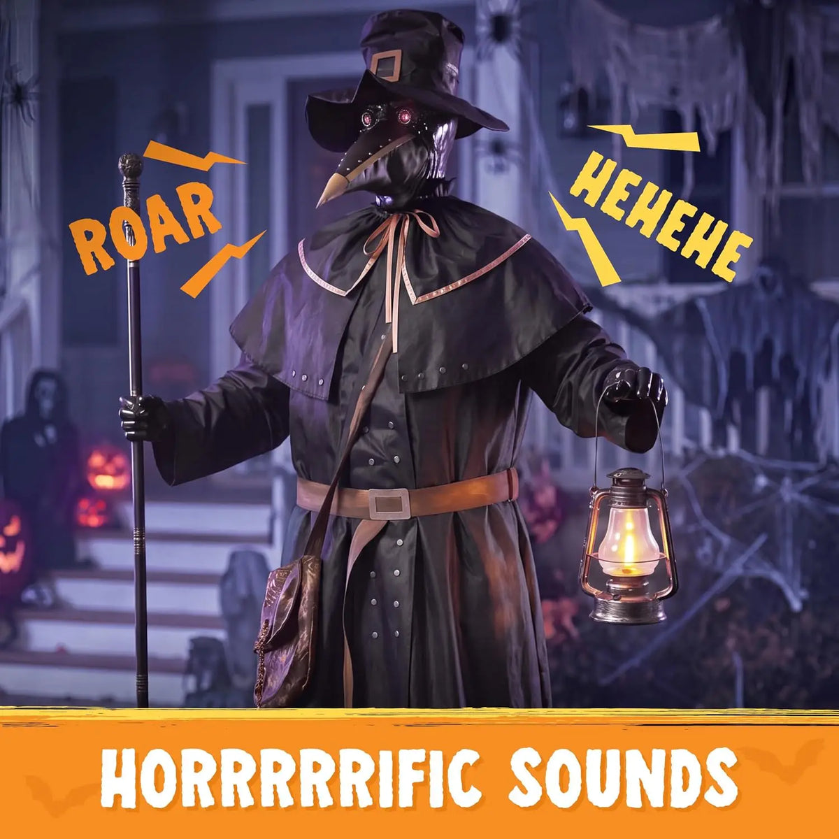 Joyfy Halloween Animatronic Ghost Doctor With Sound Activated Effects