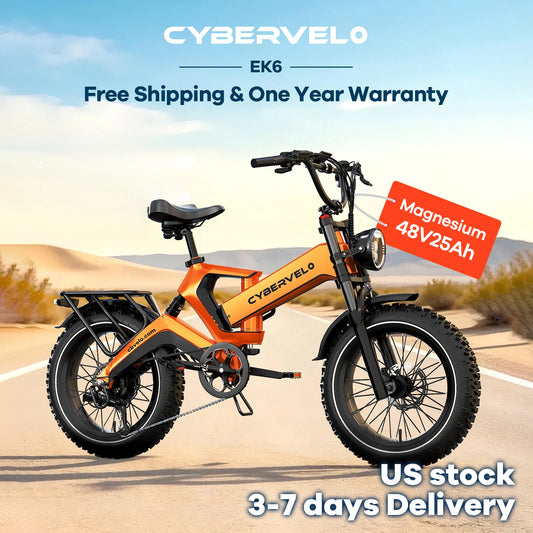 Cybervelo Foldable Fat Tire Electric Bike With 2000W Motor