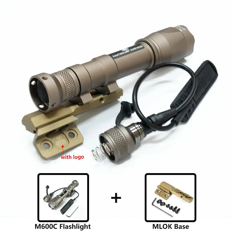 Tactical SF M600C M600B M300B M300C Flashlight Gun Light Ar15 Hunting Tools Lamp M300 M600 Scout Light with Short Style Ml-ok/21mm Picatinny Rail Base