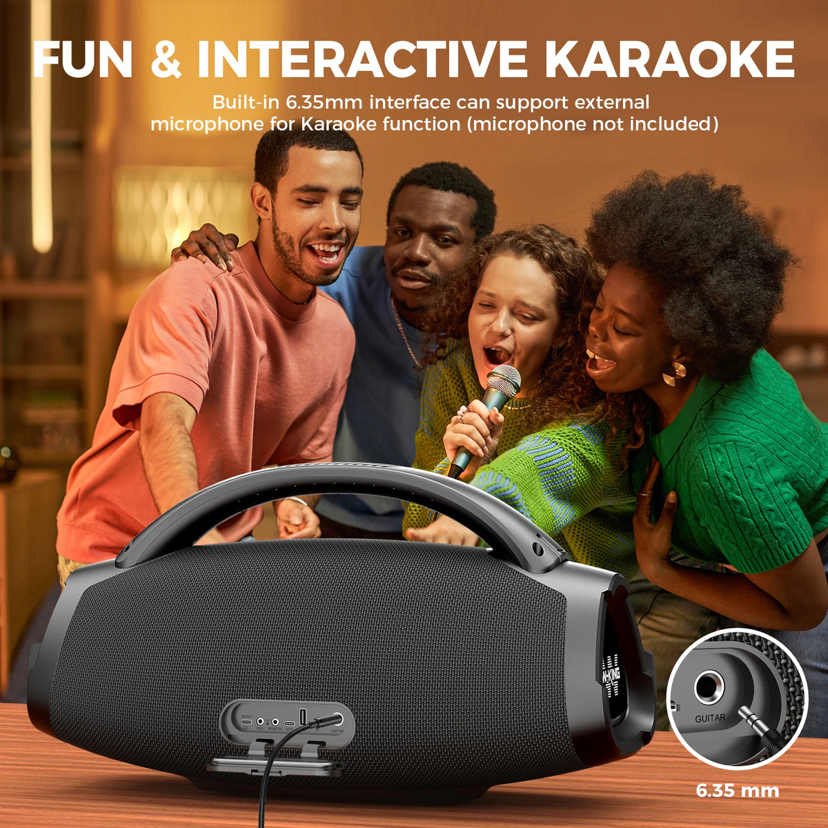 W-King X20 200W RMS Waterproof Bluetooth Party Boombox Speaker