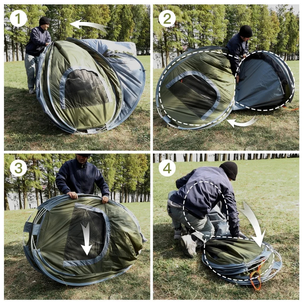 Night Cat Instant Waterproof Pop Up Camping Tent For Hiking