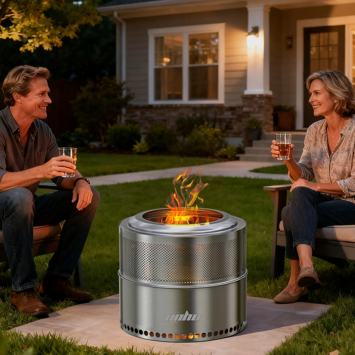 Portable Stainless Steel Smokeless Wood Burning Fire Pit