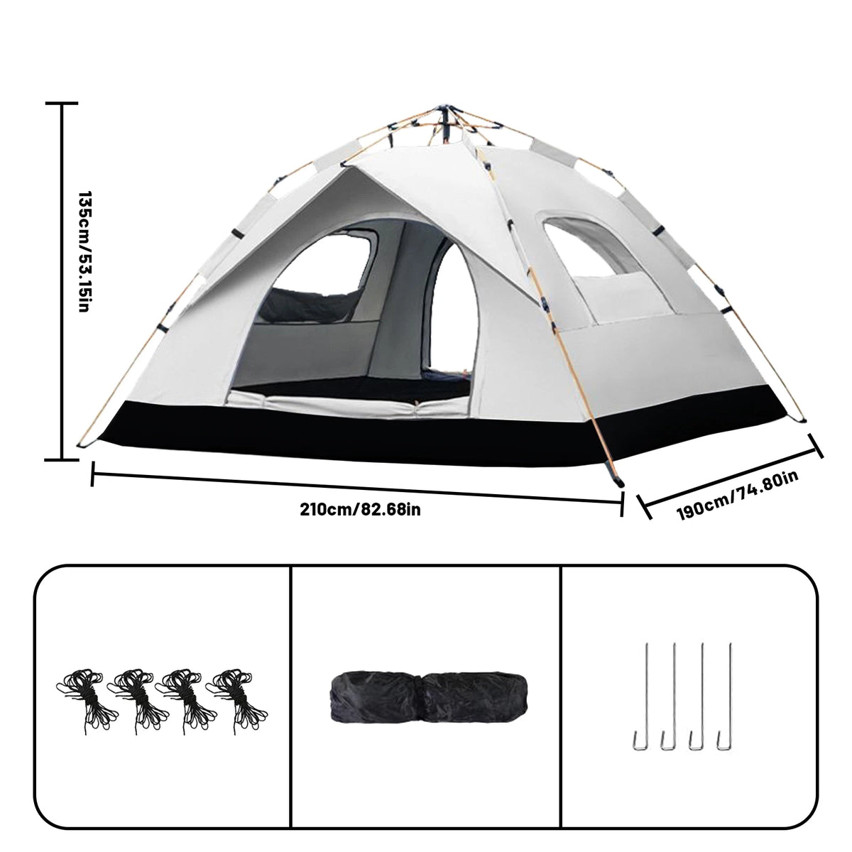 Pakicetus Automatic Pop Up Shelter Tent For Beach Camping Travel