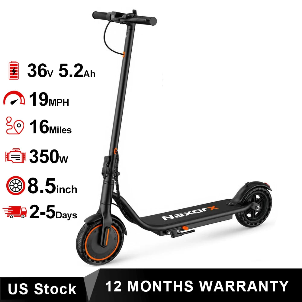 2026 New 8.5‘’ Electric Scooter Solid Tire 350W 19mph APP Smart Control 4 Speed Modes Foldable E-Scooter 16miles Max Range for Campus Commuting
