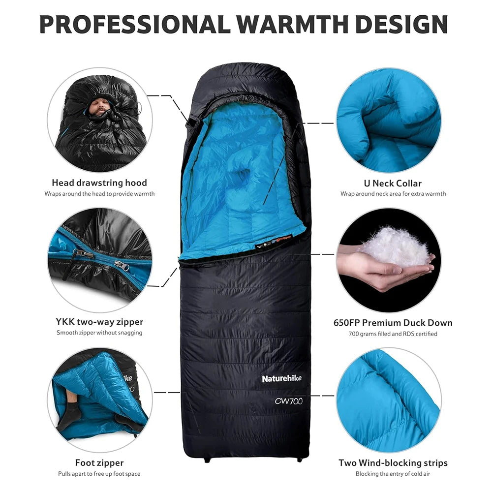 Naturehike CW700 Ultralight Duck Down Winter Sleeping Bag