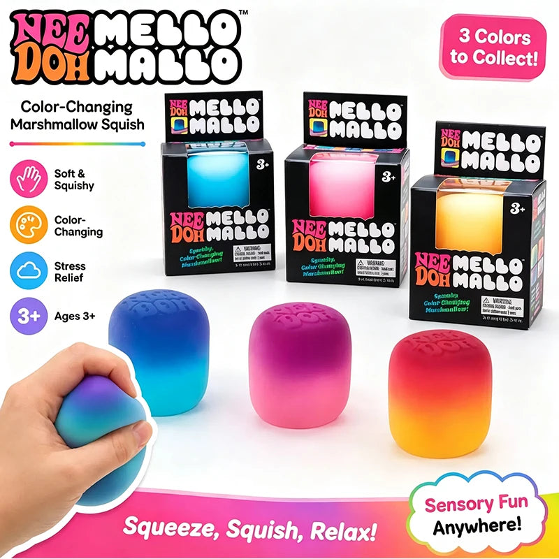 Soft Marshmallow Squishy Fidget Ball Stress Relief Sensory Toy